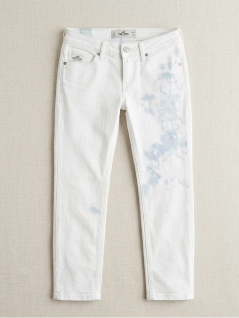 Hollister Low-Rise Bleach White Skinny Jeans Sz 3R (W26xL29)